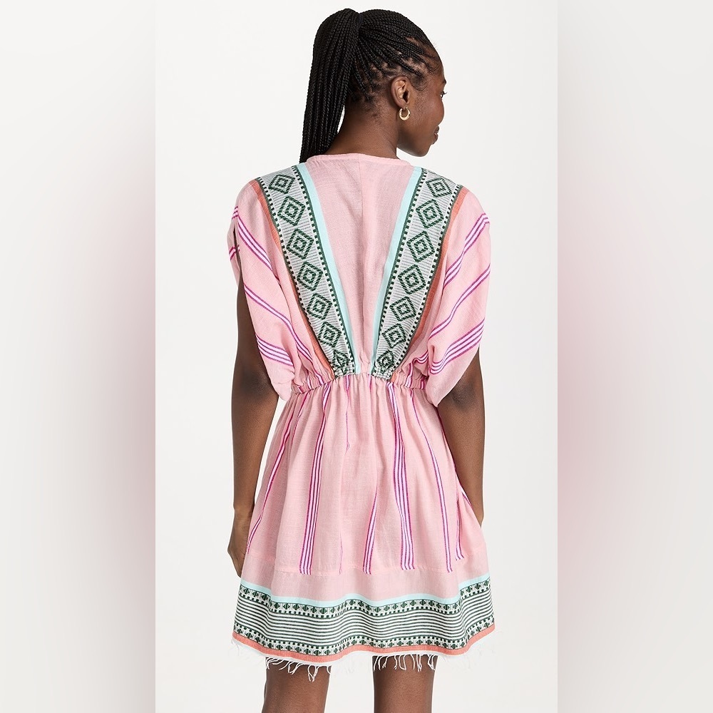 SOLD OUT Lemlem Rosa Pink Embroidered Resort Coverup Dress NWT S - Picture 12 of 13